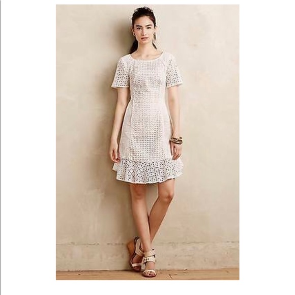 Anthropologie HD eyelet fitted dress 👗 - Picture 4 of 6